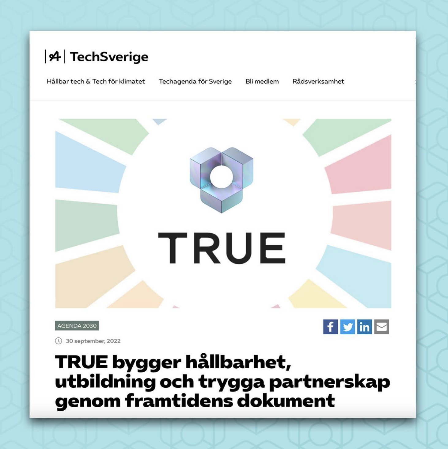 TRUE’s technology is used by Berghs School of Communication, IHM Business School and Stockholm School of Economics.